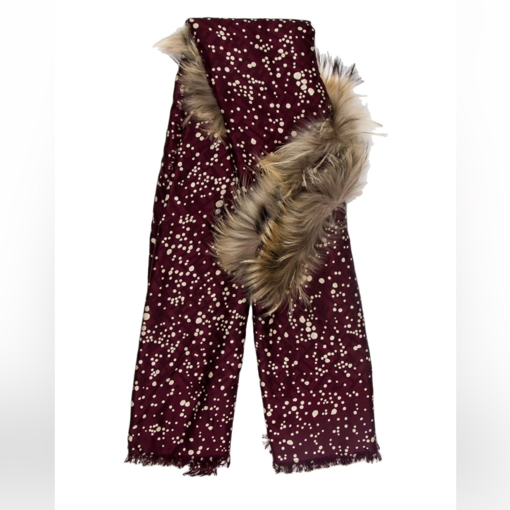 Fendi silk fur shawl NWT